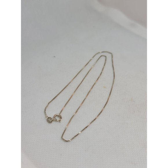 Sterling Silver Box Chain Necklace - Picture 2 of 5